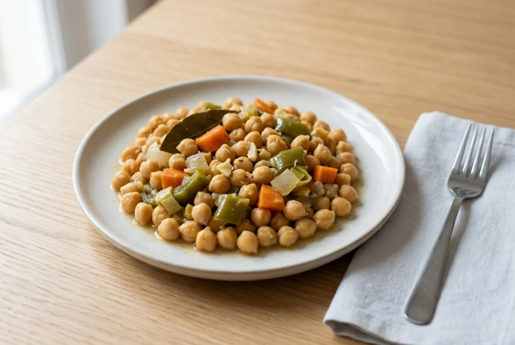 Garbanzos con verduras