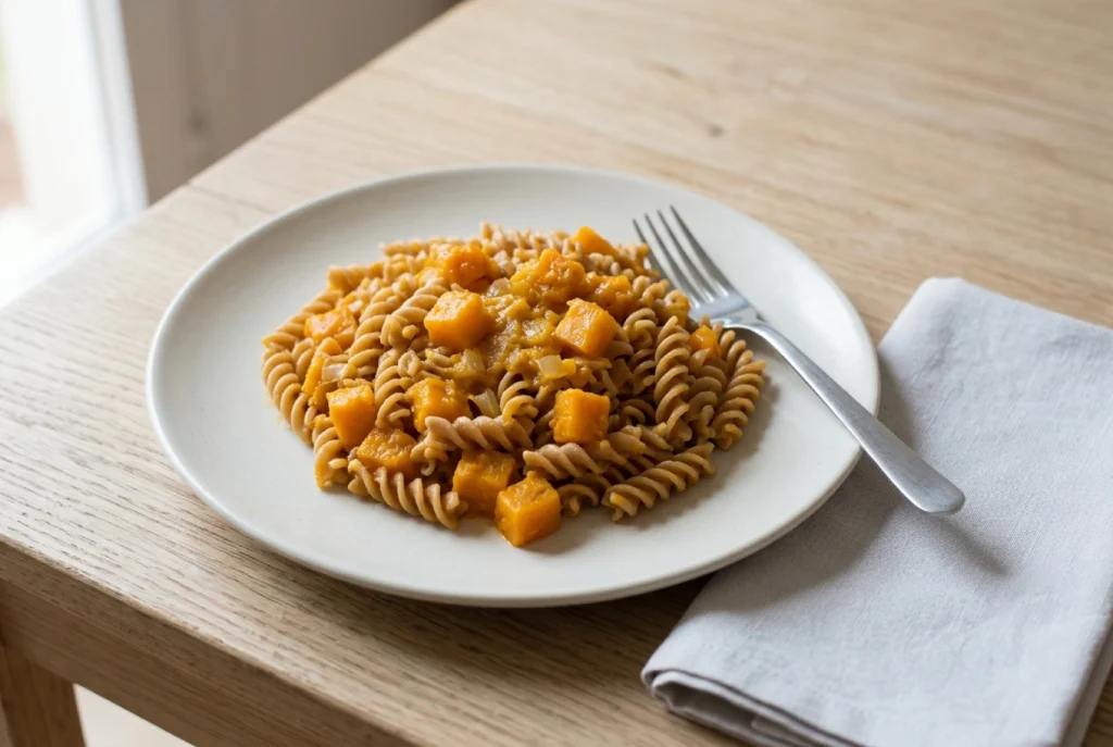 Pasta con salsa de calabaza